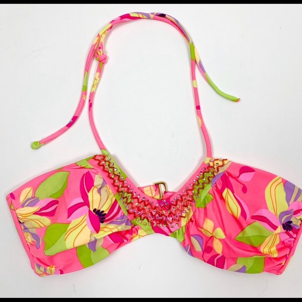 Victoria’s Secret Pink Beaded Floral Bikin…